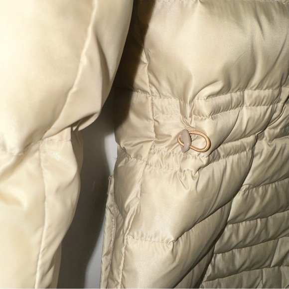 New! On Parle de Vous Paris Champagne Black Knit Shawl Collar Down Coat Sz XS-S - Picture 9 of 16